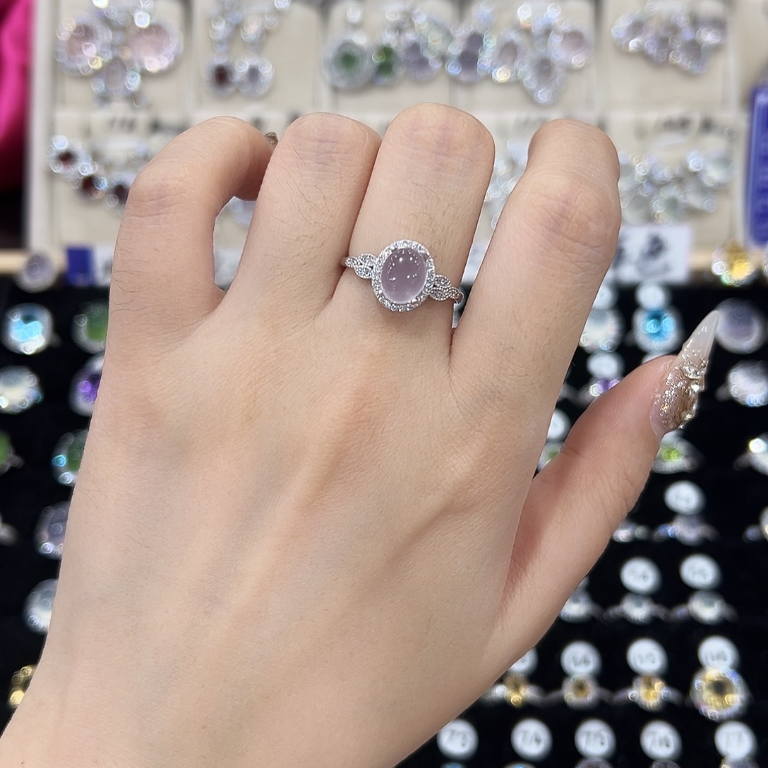 银S925镶嵌萤石戒指