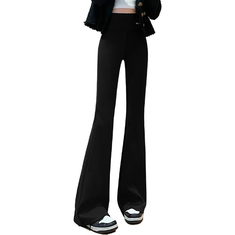 秋冬微喇裤高腰显瘦弹力提臀收腹外穿保暖修身女裤小个子高个子