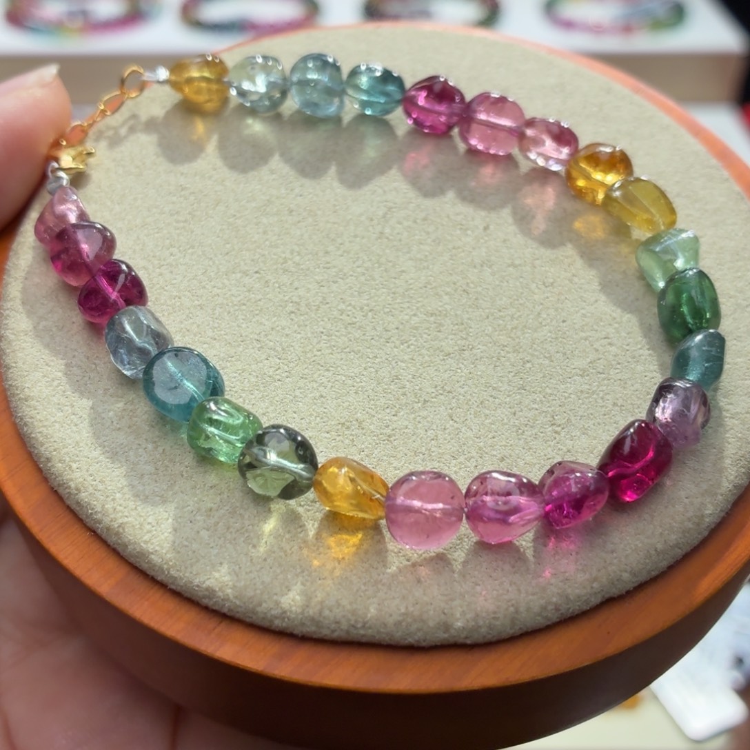 碧玺未镶嵌手串两天看货期