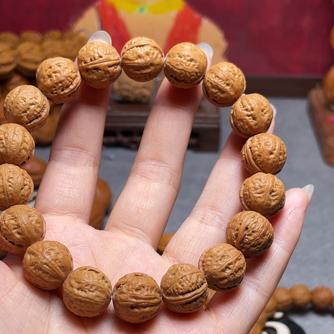 核桃枕***提溜圆白茬小核桃88