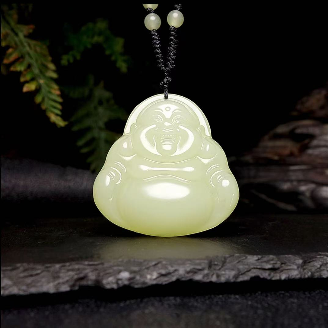 【双面雕刻】晴水双面雕刻大肚笑面弥勒佛公吊坠