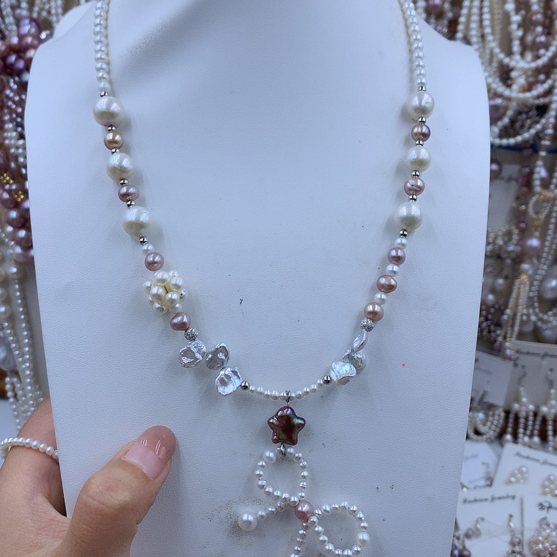 项链银S925镶嵌淡水珍珠虞****鱼