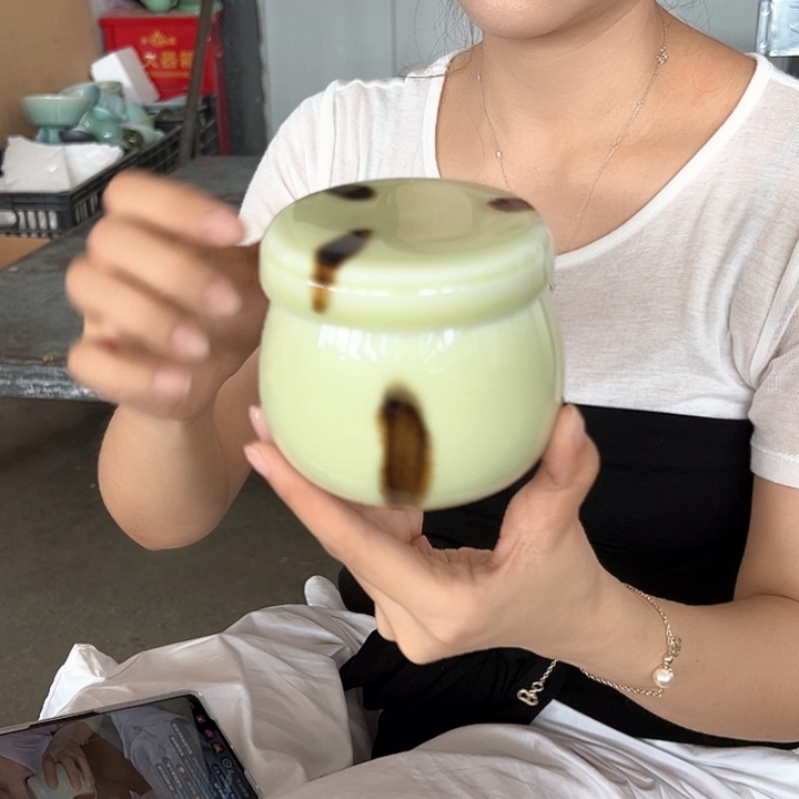 龙泉云间青瓷小米茶器