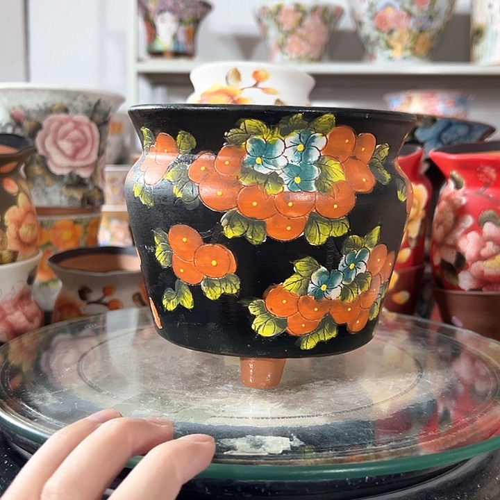 景德镇手绘花盆幸运花盆