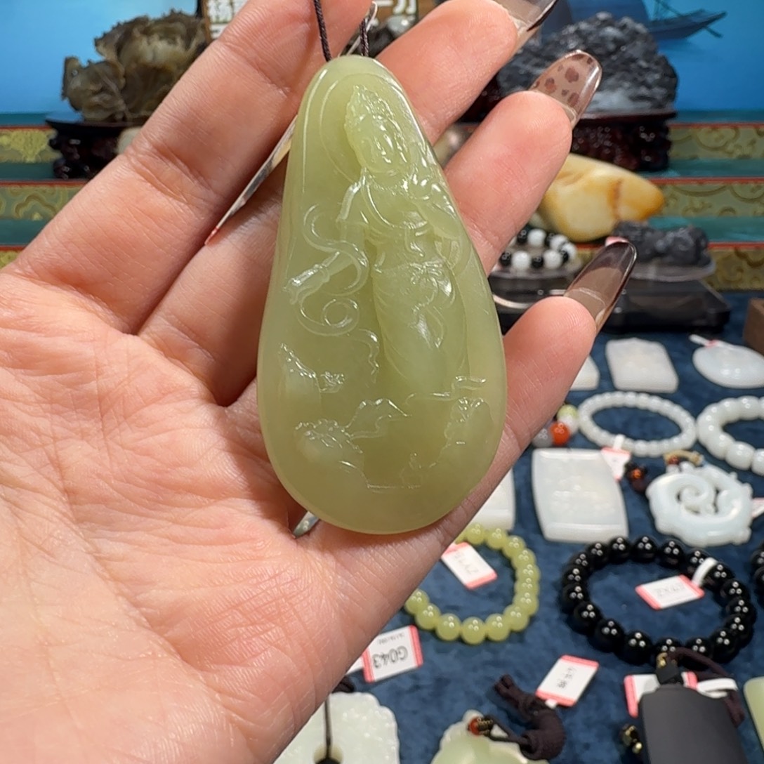 和田玉未镶嵌吊坠(不含链)