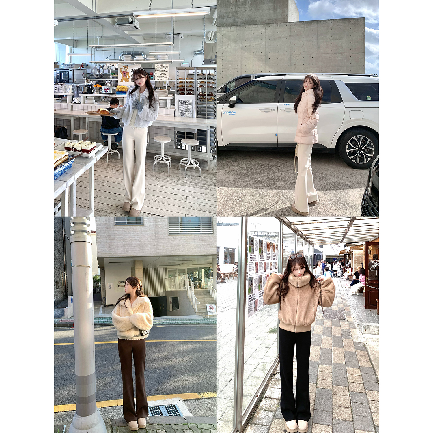 【AHY现货】 高克重高弹无束缚加厚显瘦微喇松紧腰显腿长休闲裤冬季