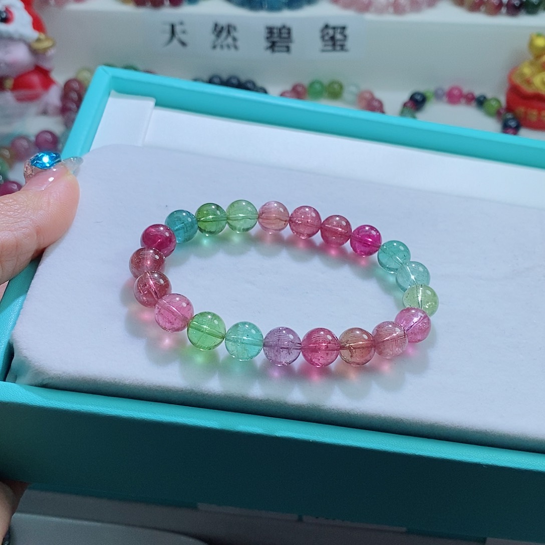 碧玺手链未镶嵌9mm左右