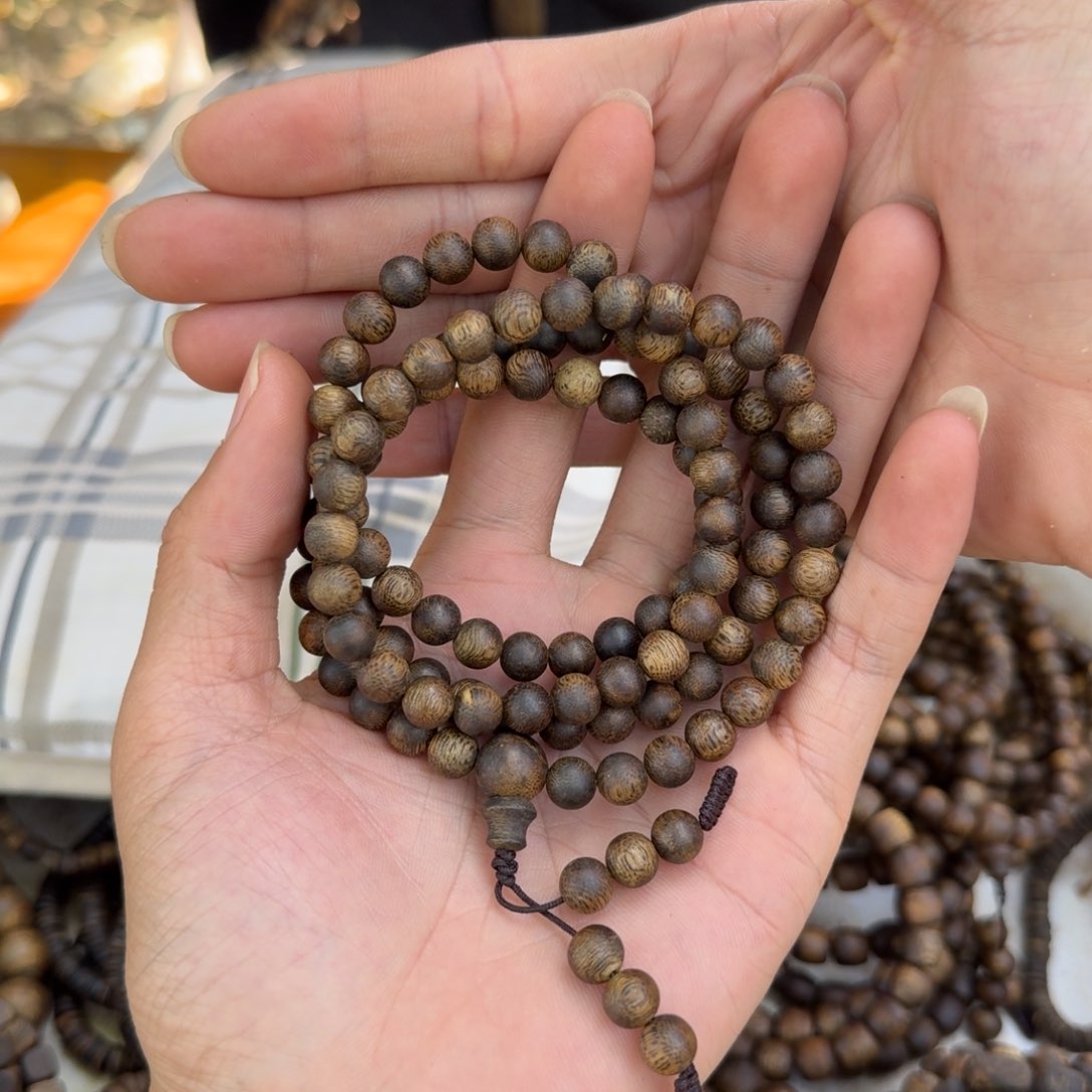 沉香手串多圈0.7乌身18克多样性发一