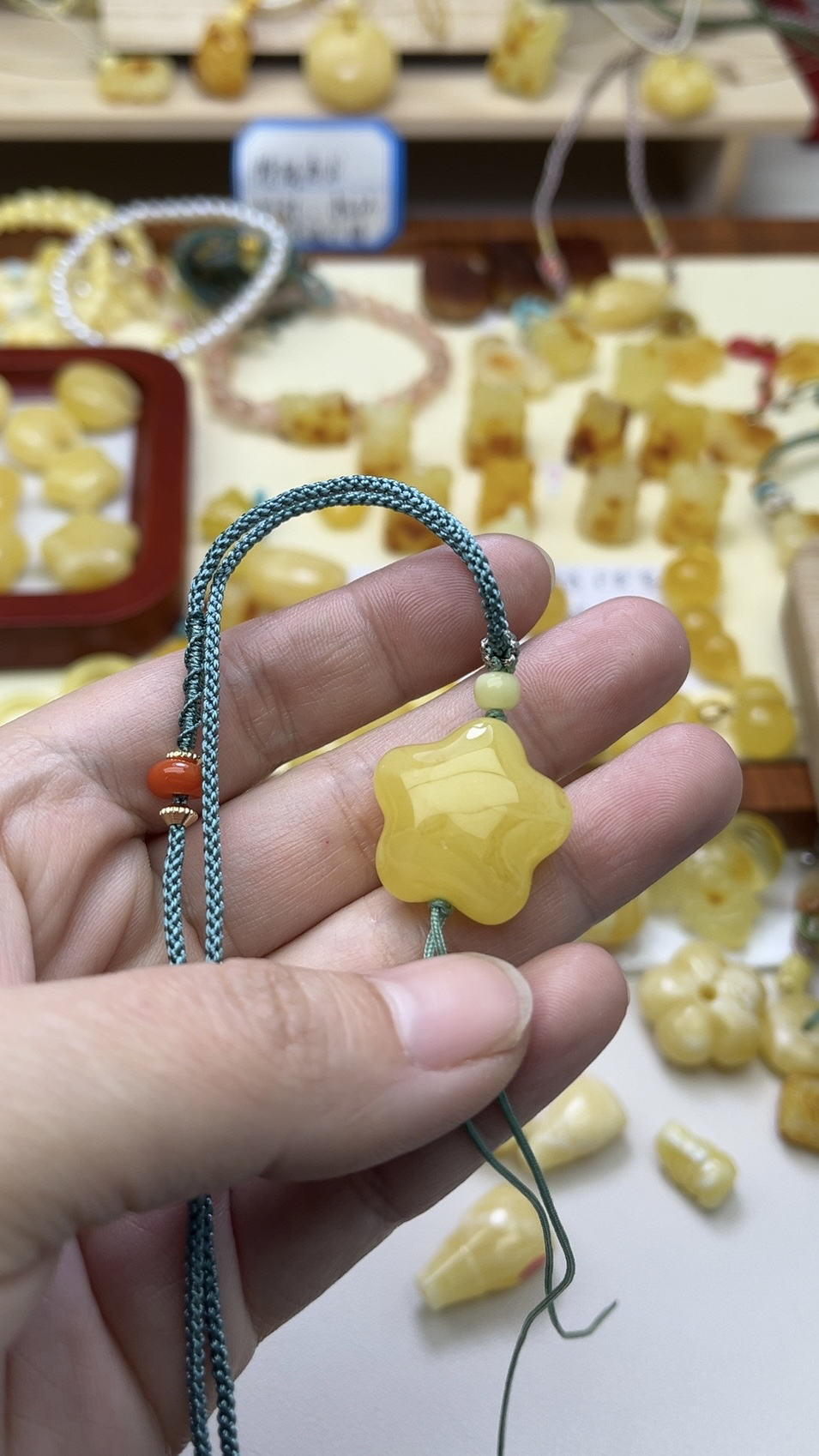 上新天然蜜蜡星星套装