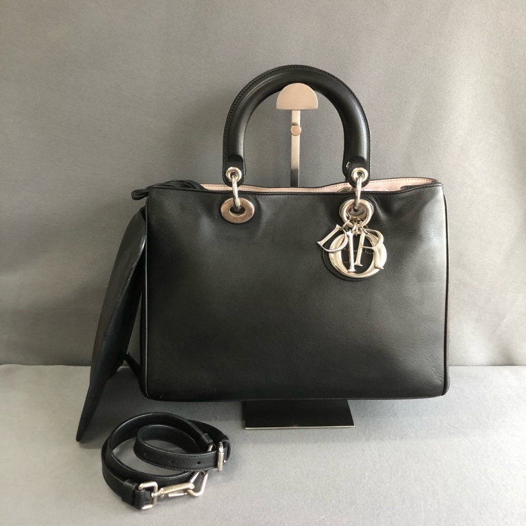 95新 DIOR/迪奥 拾锦奢品  Dior迪奥黑银VIP手提单肩包