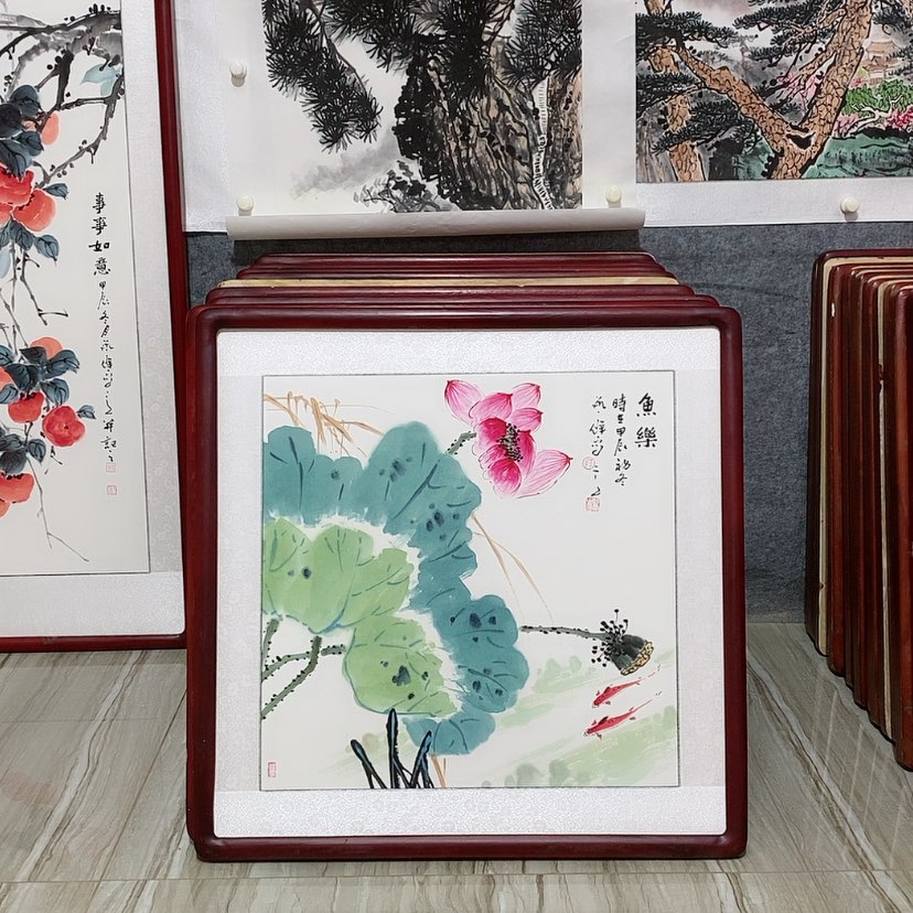 【闪购商品】国画书画作品带框65×65厘米