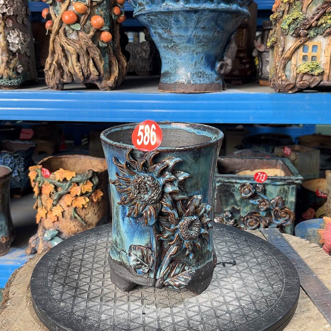 586 号陶然花器手工花盆