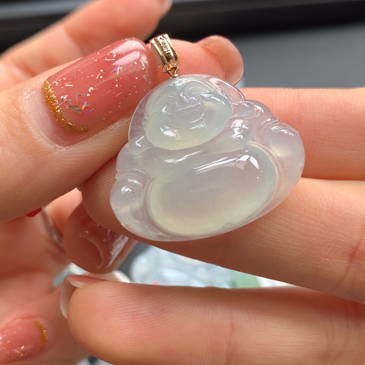 翡翠颈饰18K金镶嵌翡翠饰品