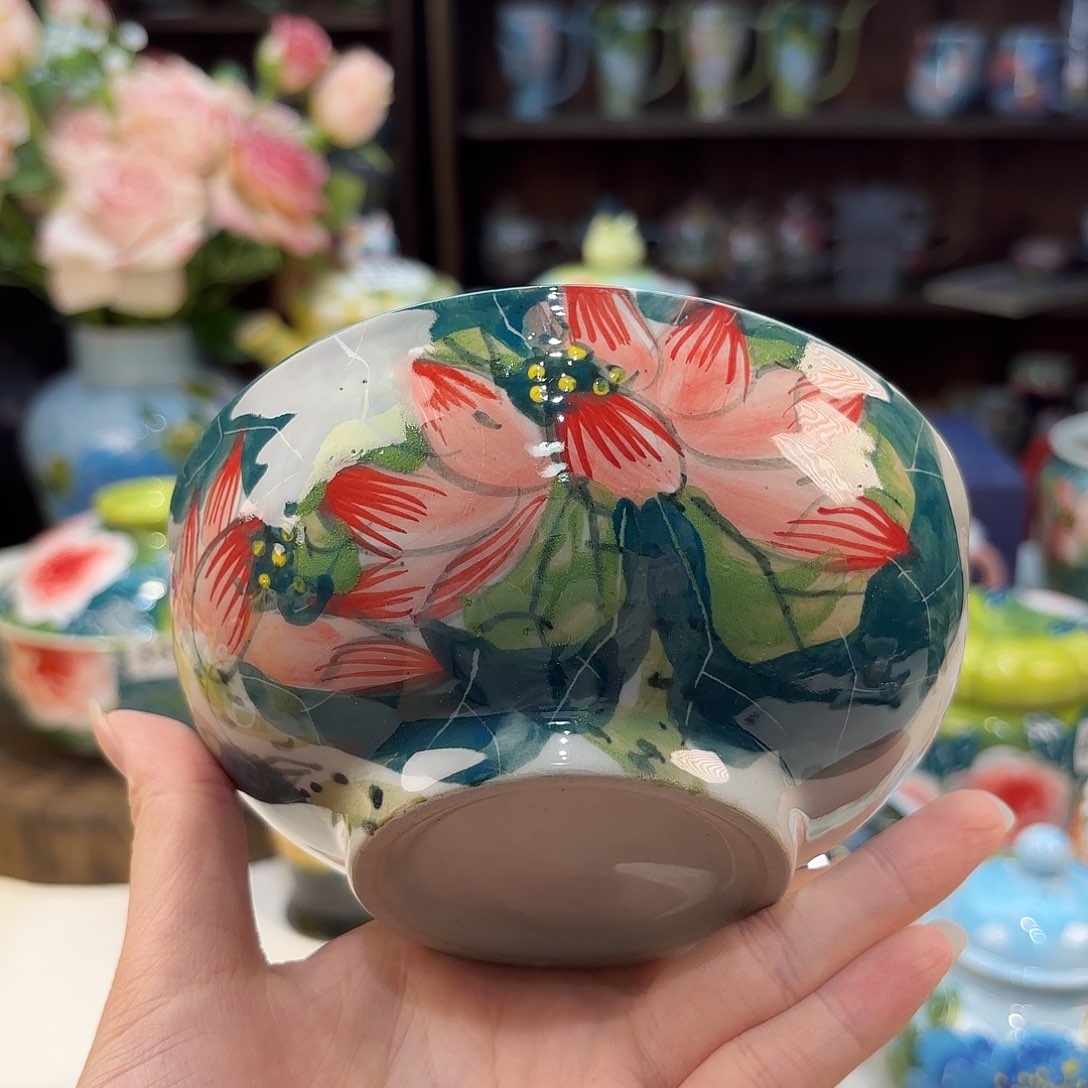 景德镇手绘高温釉下彩陶瓷茶具