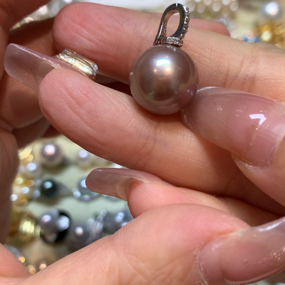 淡水珍珠颈饰银S925镶嵌