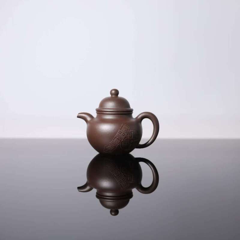 【前墅龙窑丨掇球】许法良·羡砂 紫泥 约160cc 紫砂壶