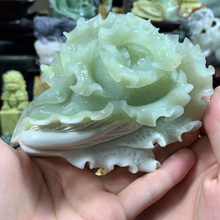 岫玉手把件未镶嵌