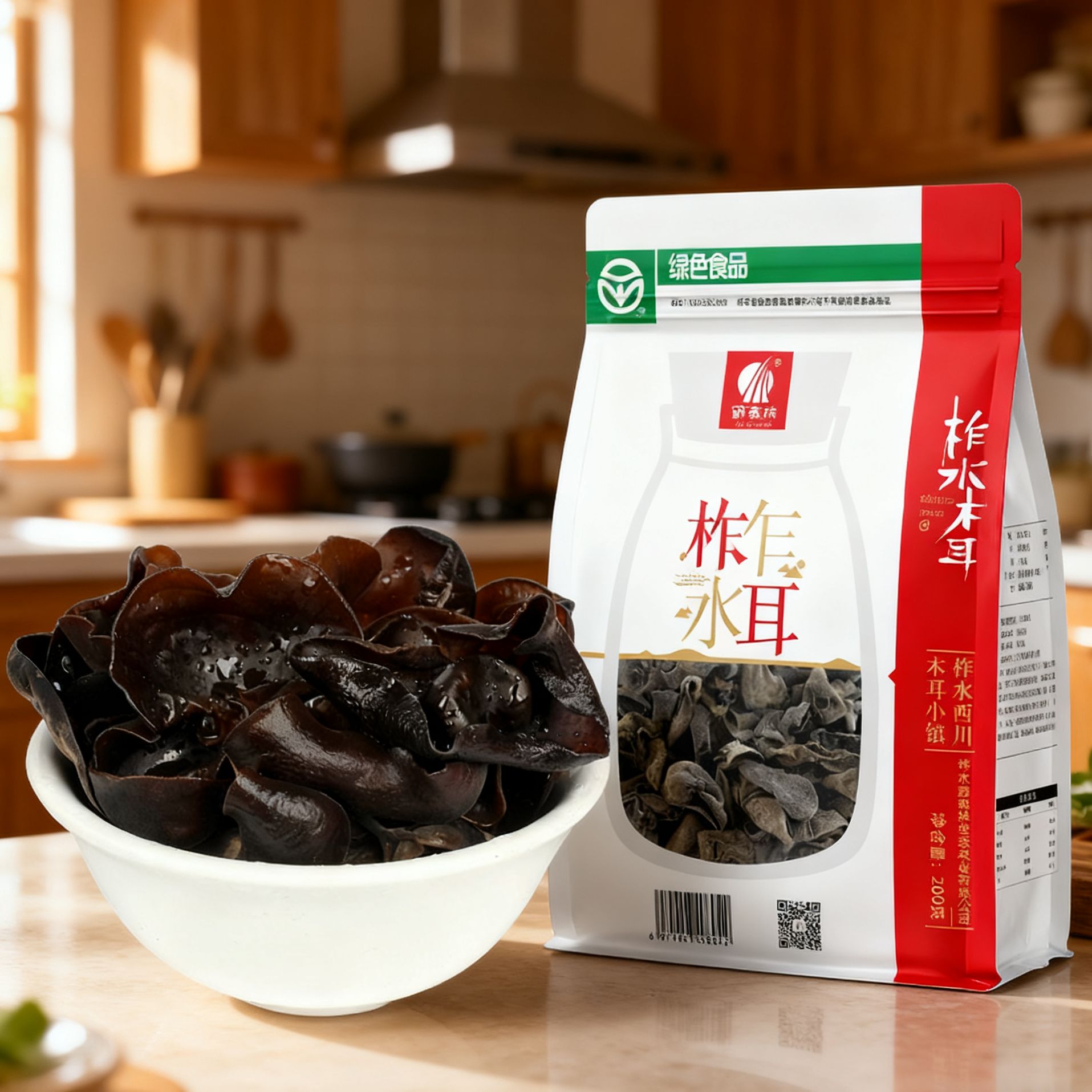 秋林臻选&野森林柞水木耳200g*2袋肉厚弹脆泡发率高