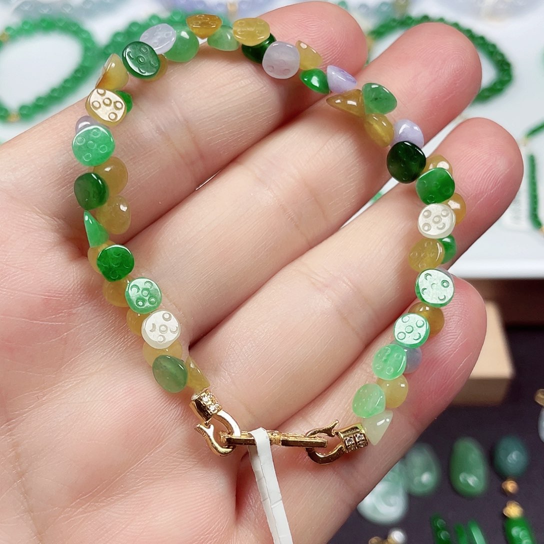 翡翠未镶嵌手链天然缅甸翡翠A卡6