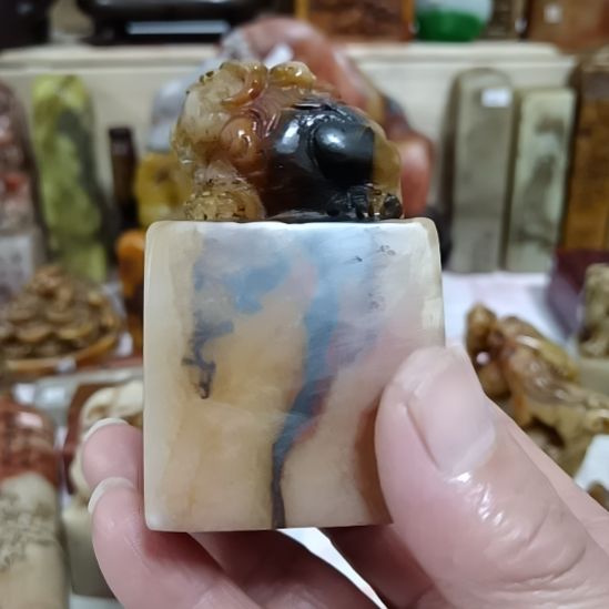 画***开寿山石印石寿山石手工印刷到一每