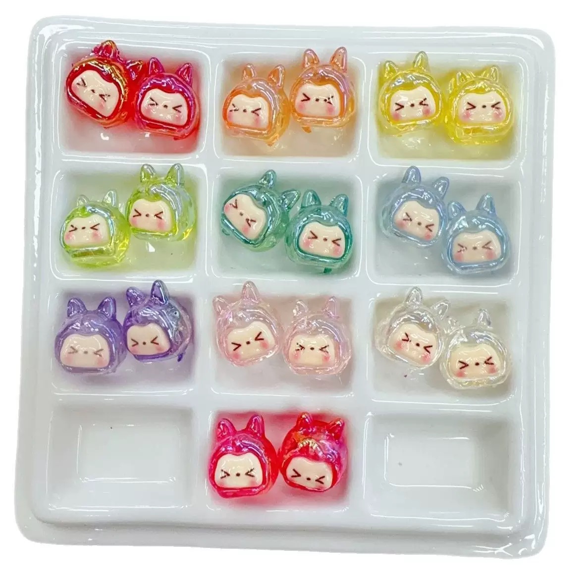 【电镀夜光满天星冰裂迷你kiki】“迟到潮玩”mini手工DIY摆件饰品
