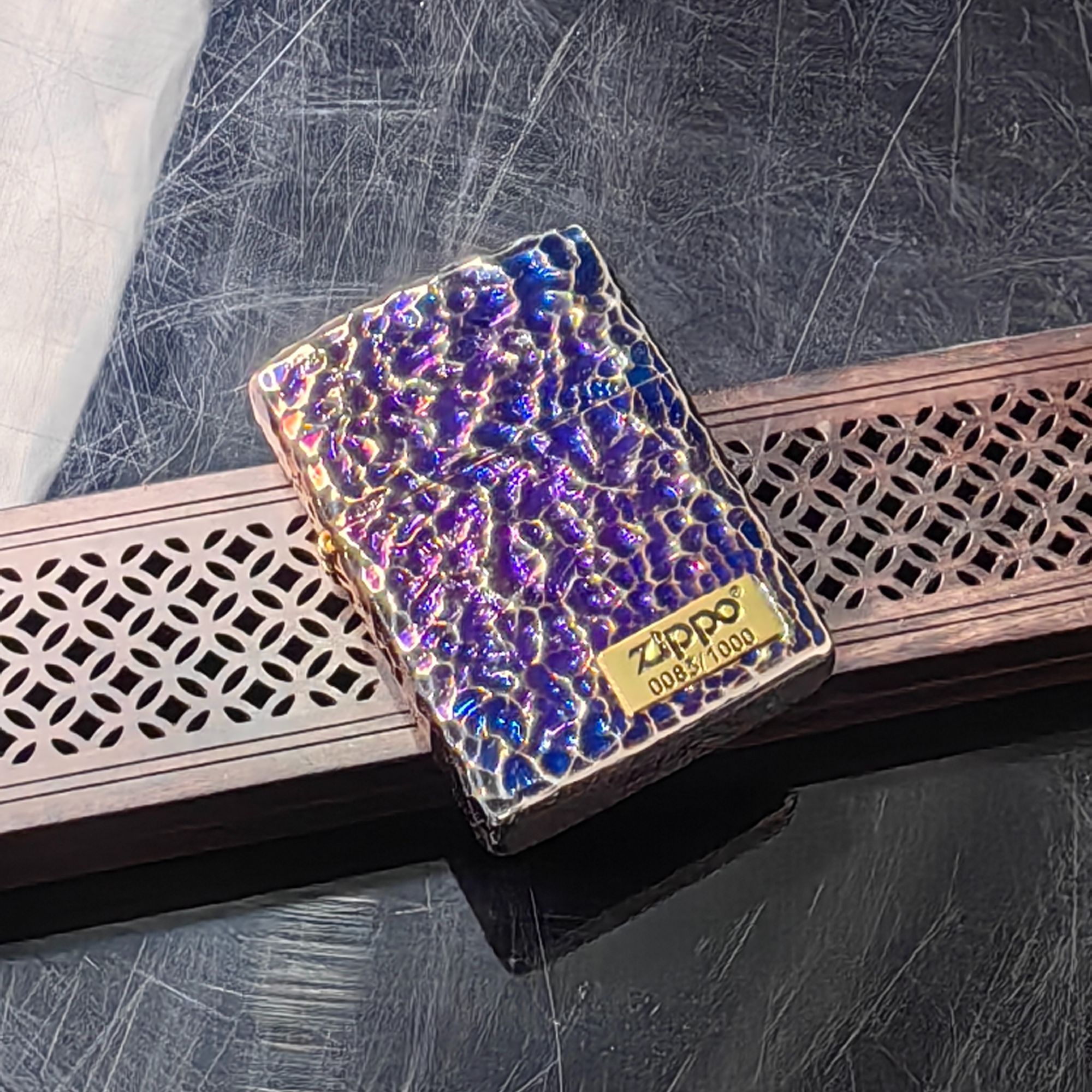 zippo打火机 DB 盔甲熏铜右下标陨石坑  DY9910DK*780dabai