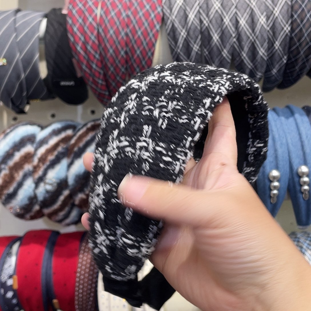 布艺非金属格子发箍