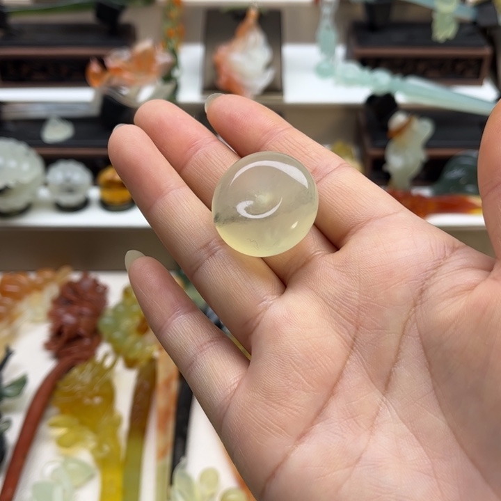 蛇纹石玉未镶嵌岫玉发簪