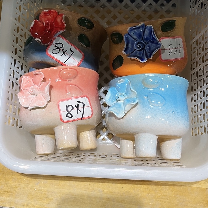 瓷片花盆多肉植物花盆