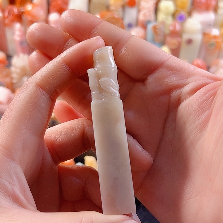 老挝石印石手工定制，竹子