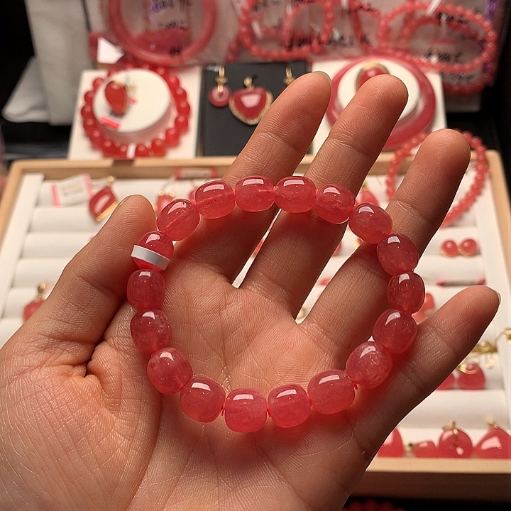 菱锰矿（红纹石）手绳未镶嵌