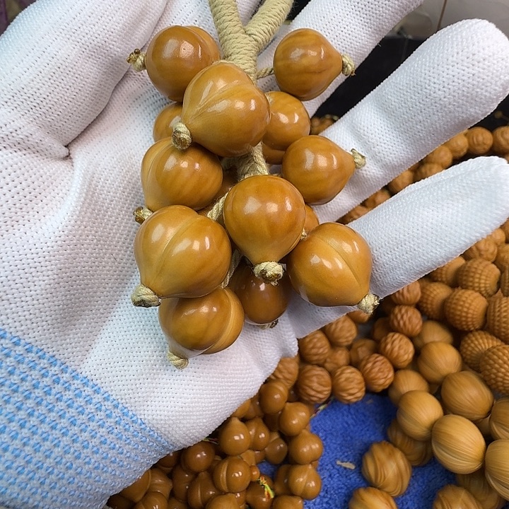 手串猴头核桃猴头雕刻光面屁桃葡萄珠手把