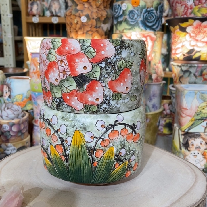 红陶景德镇艺术手绘作品