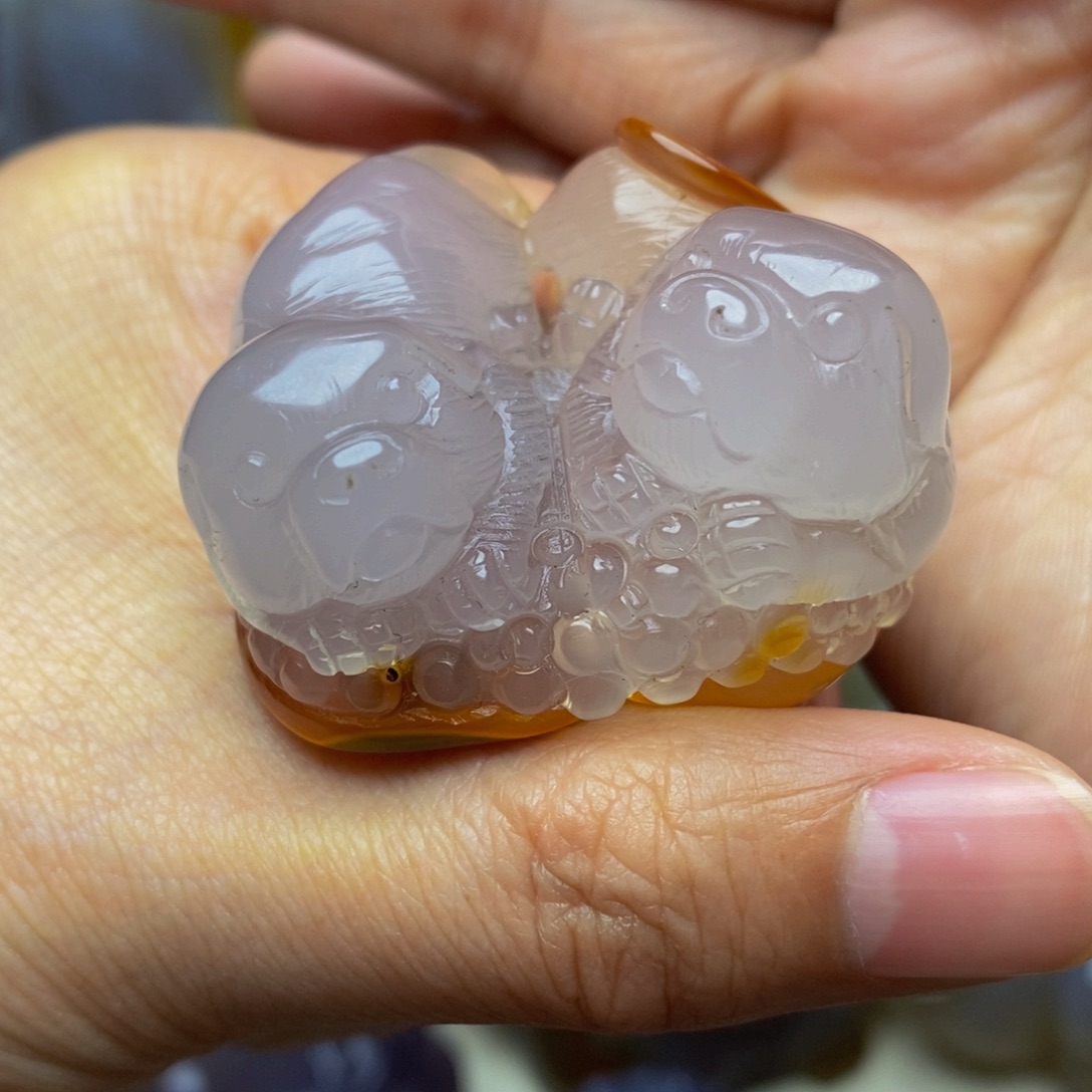 玛瑙/玉髓手把件未镶嵌