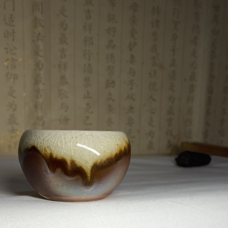 【景德镇.迹艺】让茶更好喝.纯手工马尾松纯料裸柴烧.小禅定