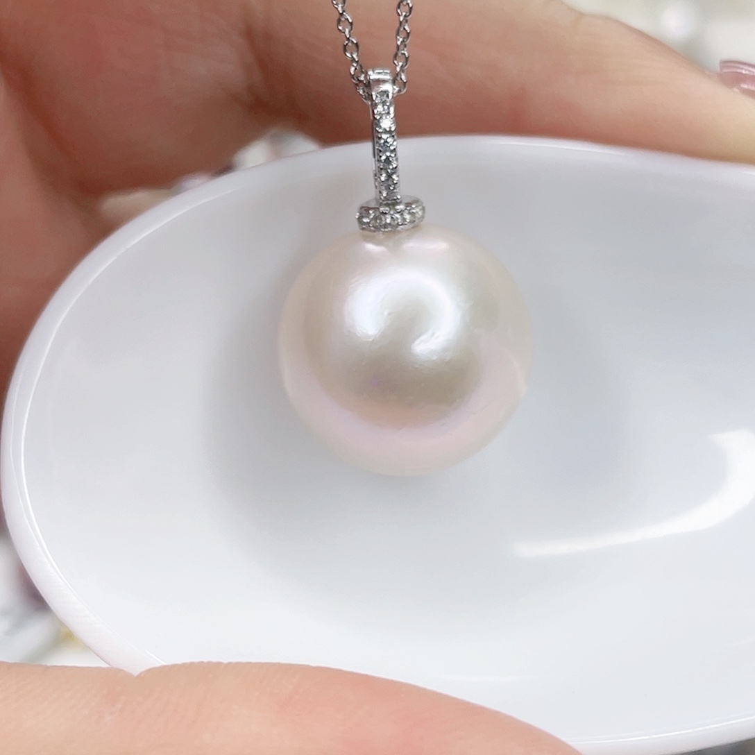 淡水珍珠颈饰银S925镶嵌