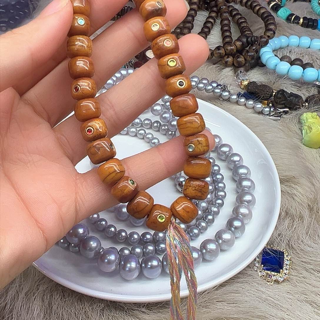 绿水晶手链银S925镶嵌