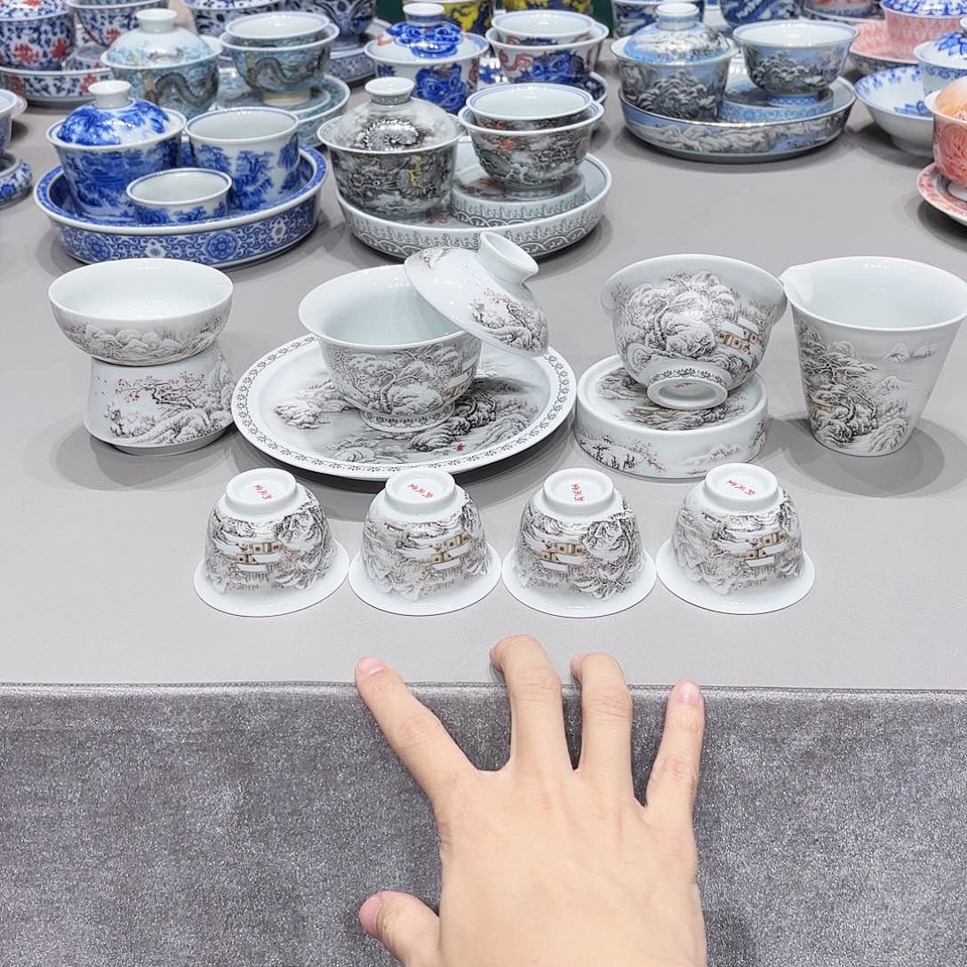 盖碗景德镇高温茶具