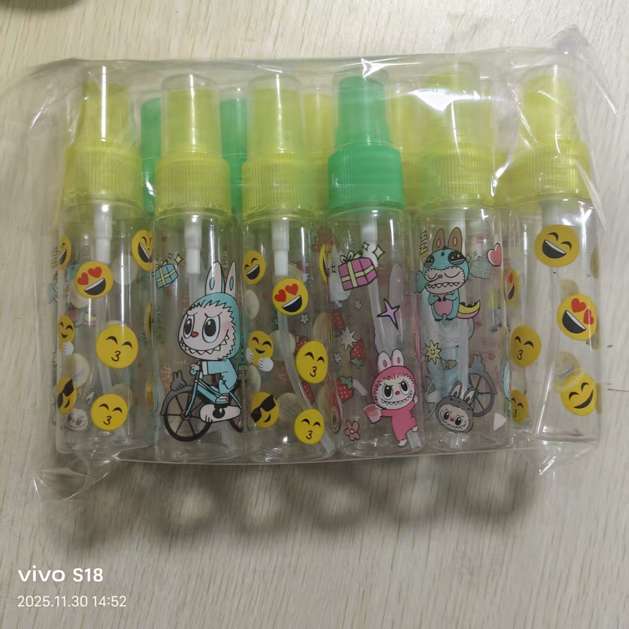 可爱透明热转印图案便携喷雾瓶30毫升12个装