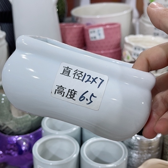 多肉绿植陶瓷花盆9.9包邮，有孔