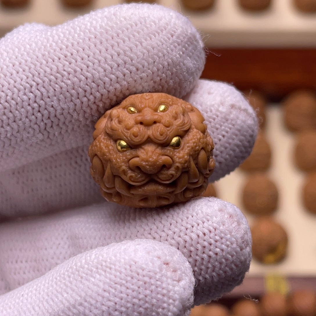 猴头核桃吊坠白虎兽球