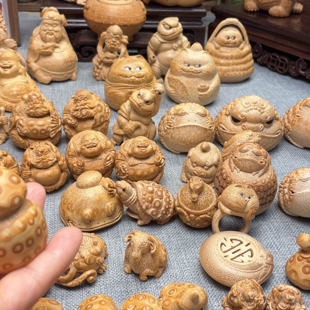 竹看****呆竹根雕猫咪葫芦