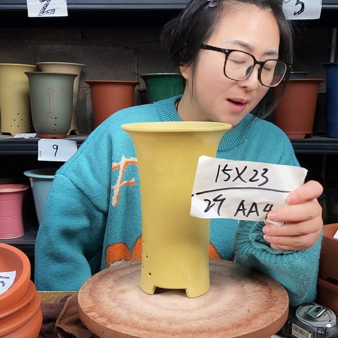 紫砂一只花盆货号AA409