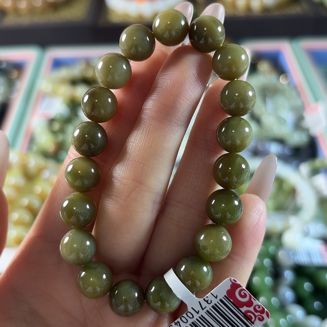 和田玉未镶嵌手链85