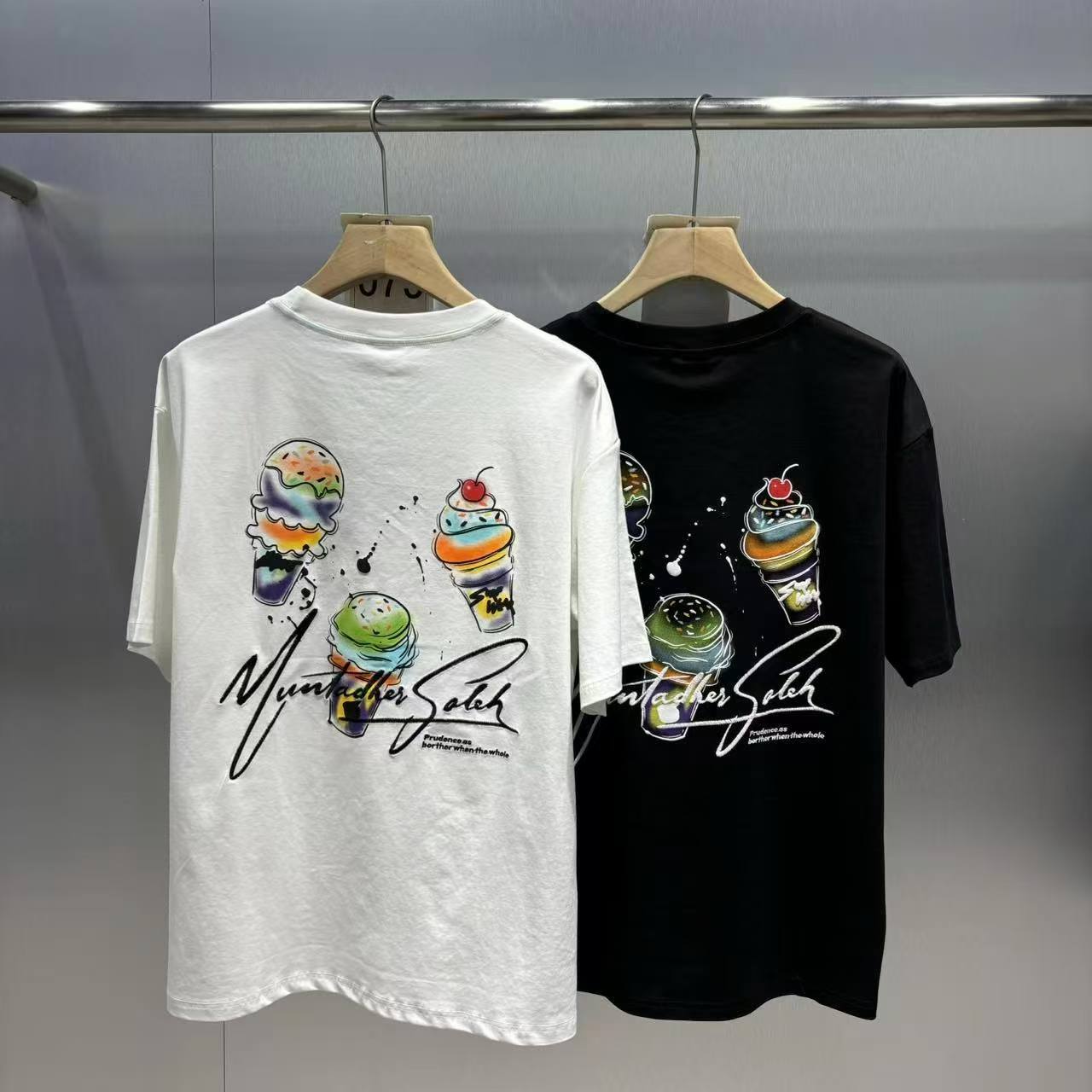 【冰激凌】男装潮流新款个性百搭休闲夏季短袖Y66007