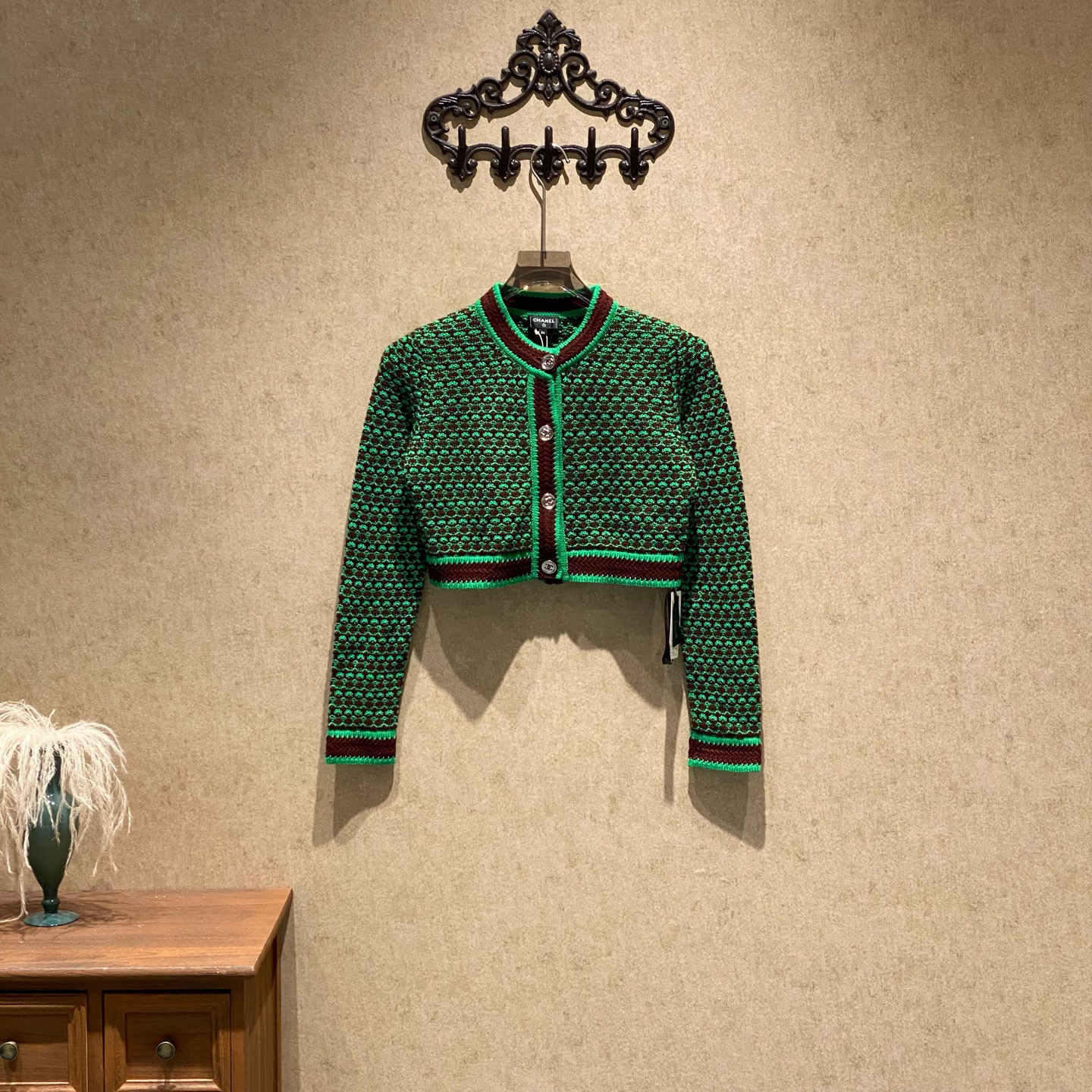 未使用 Chanel/香奈儿 达喀尔系列羊绒针织开衫外套/34码/41738