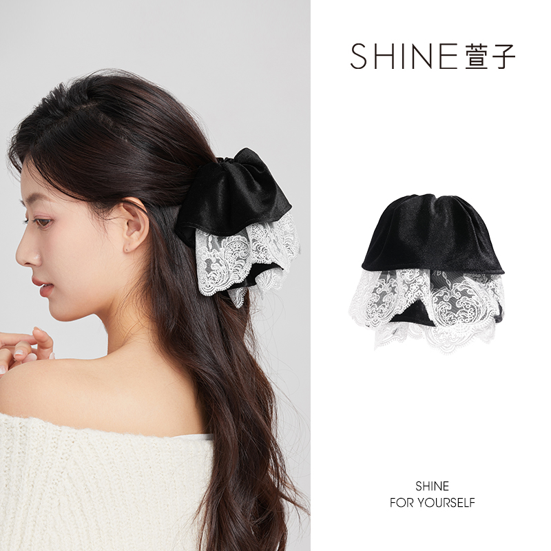 萱子简约优雅抓夹双层裙摆设计慵懒松弛浪漫优雅修饰头型