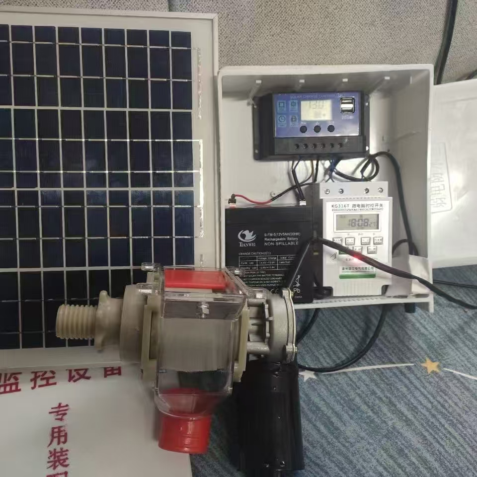 太阳能鸡鸭鸽子鱼鹅自动喂食器喂食神器食槽