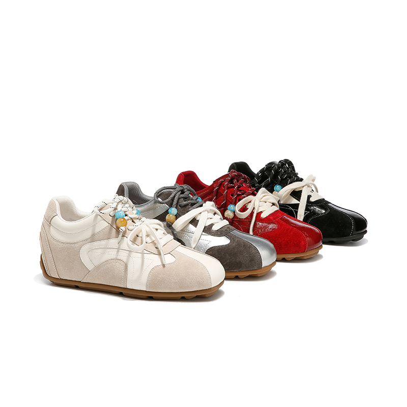  2025新款【吐司面包德训鞋】2025秋季休闲女士真皮休闲鞋S19 