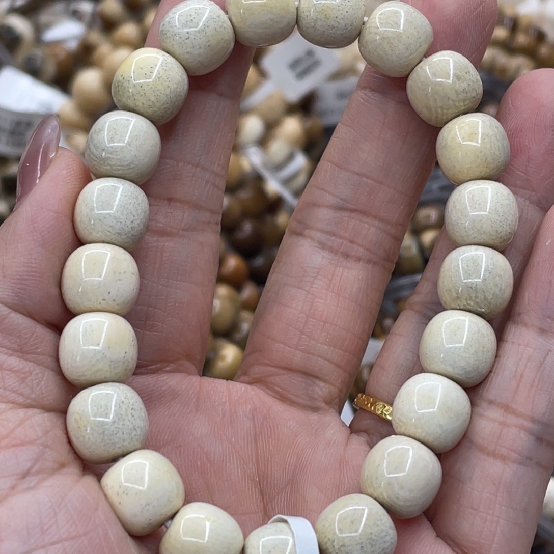 小***夫猛犸象牙手串/手链/手镯10✖️9水墨满天星